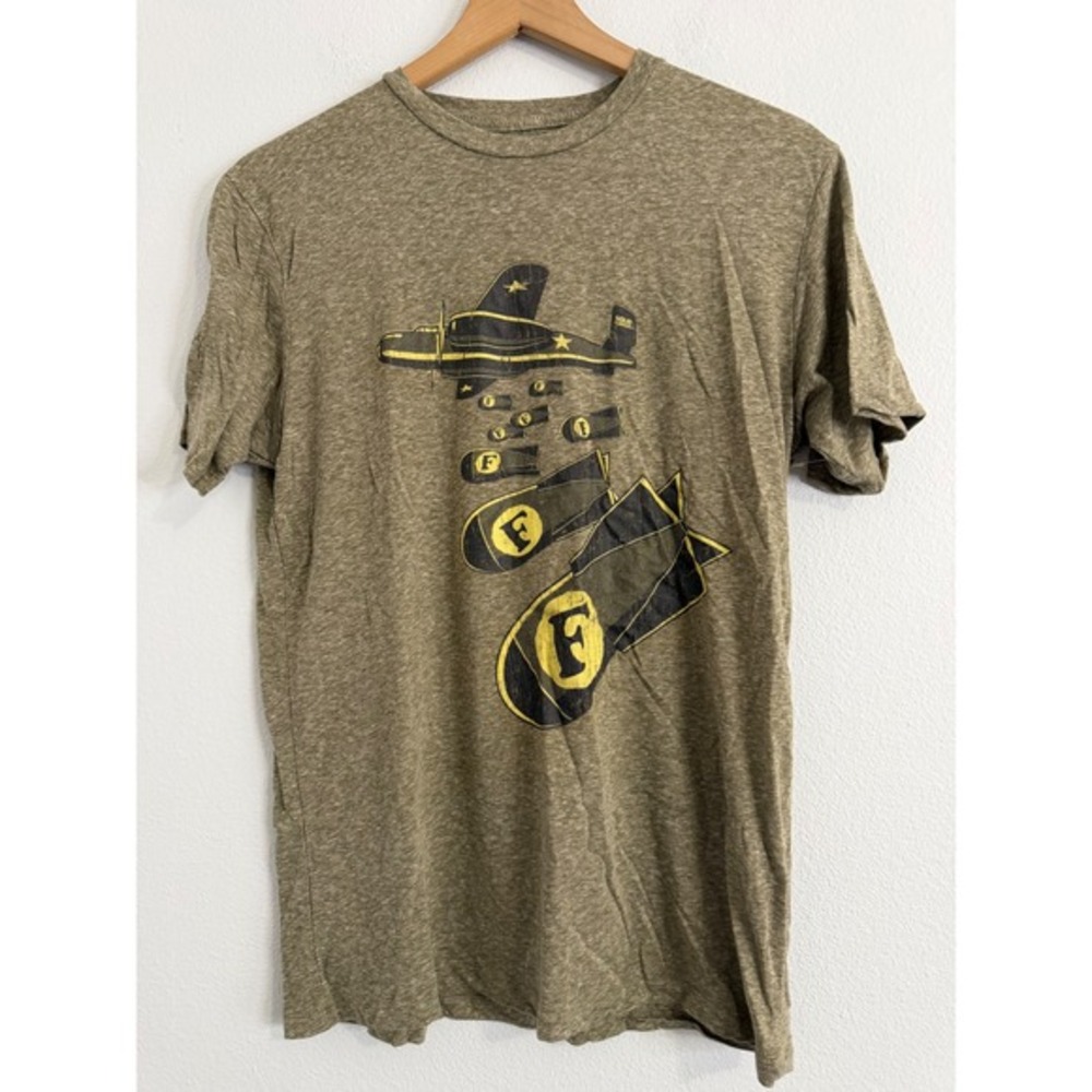 Solid Threads - "F Bomb"‎ Graphic Tee Green Heathered Size Small